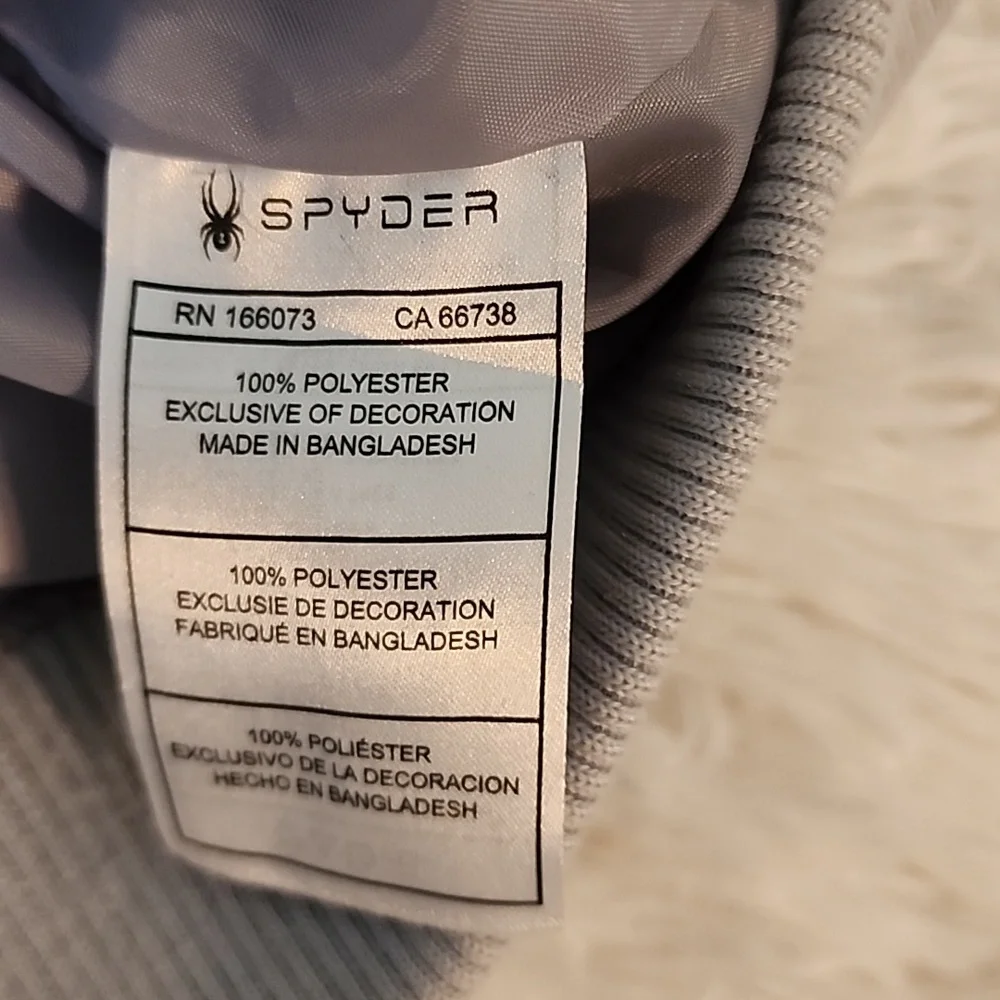 Spyder Gray Full Zip Jacket Brand New Thermoweb Pro Web Wind